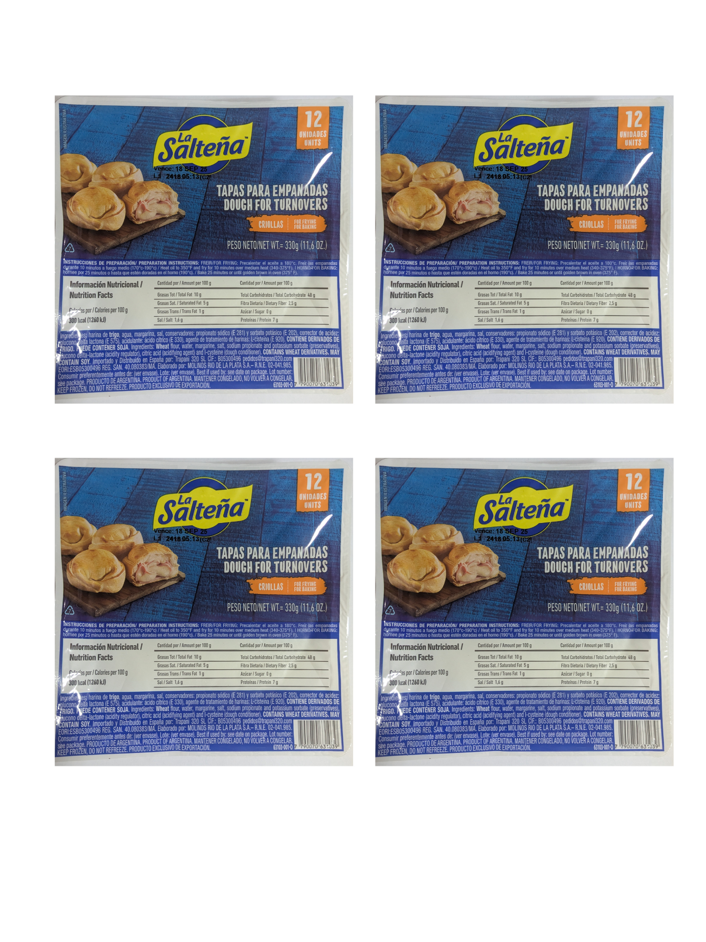 4 doc Tapas de Empanadas La Salteña Criollas OFERTA - Der Kleine Markt