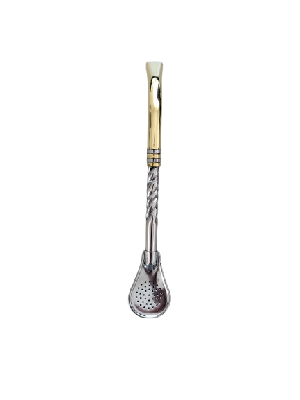 Bombilla Pico de Loro con aplique de bronce Cincelada – 18.5 cm - Der Kleine Markt