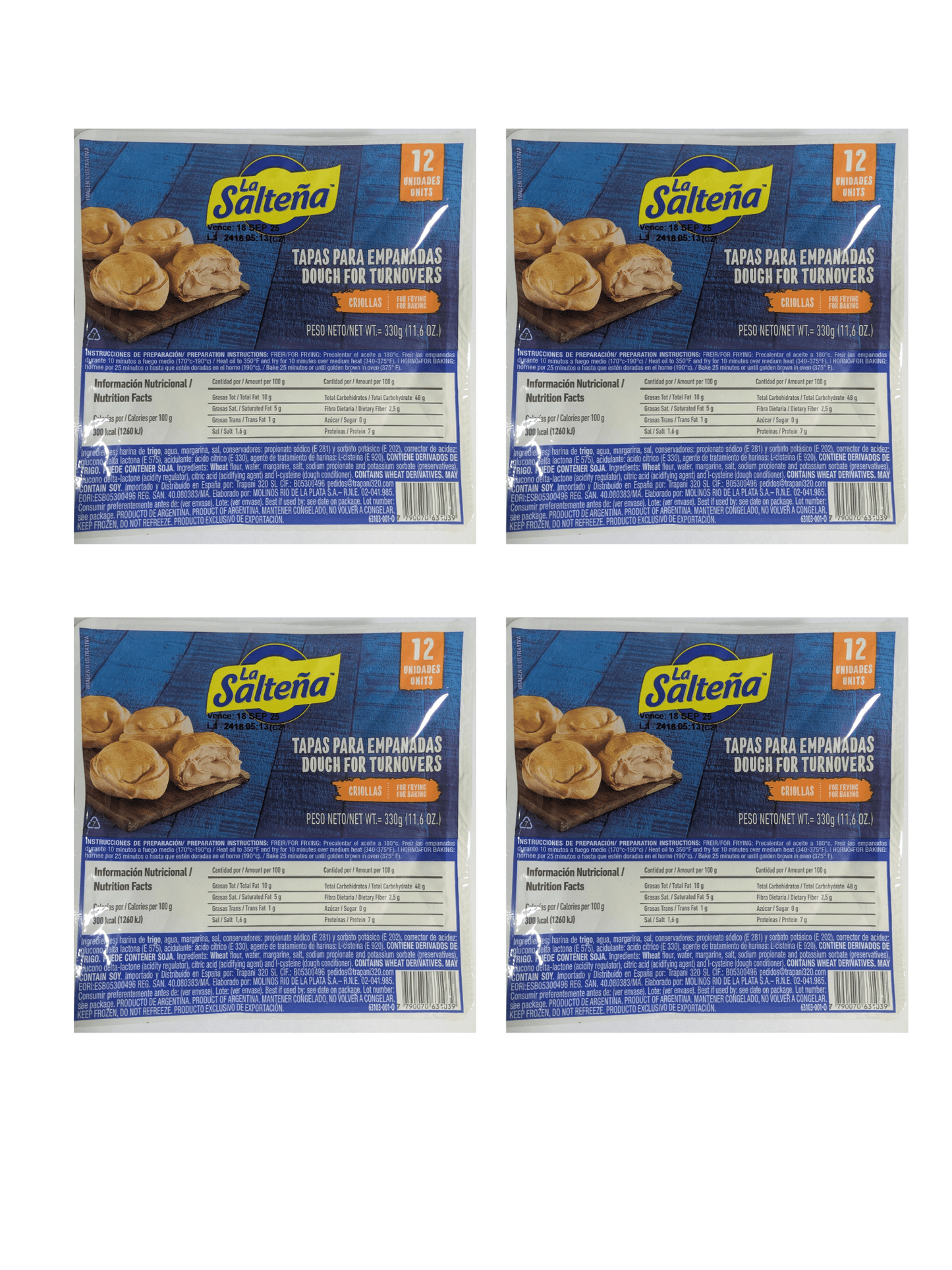 4 doc Tapas de Empanadas La Salteña Criollas OFERTA - Der Kleine Markt
