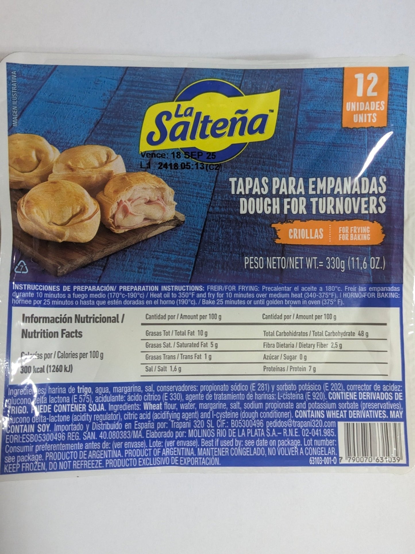 4 doc Tapas de Empanadas La Salteña Criollas OFERTA - Der Kleine Markt