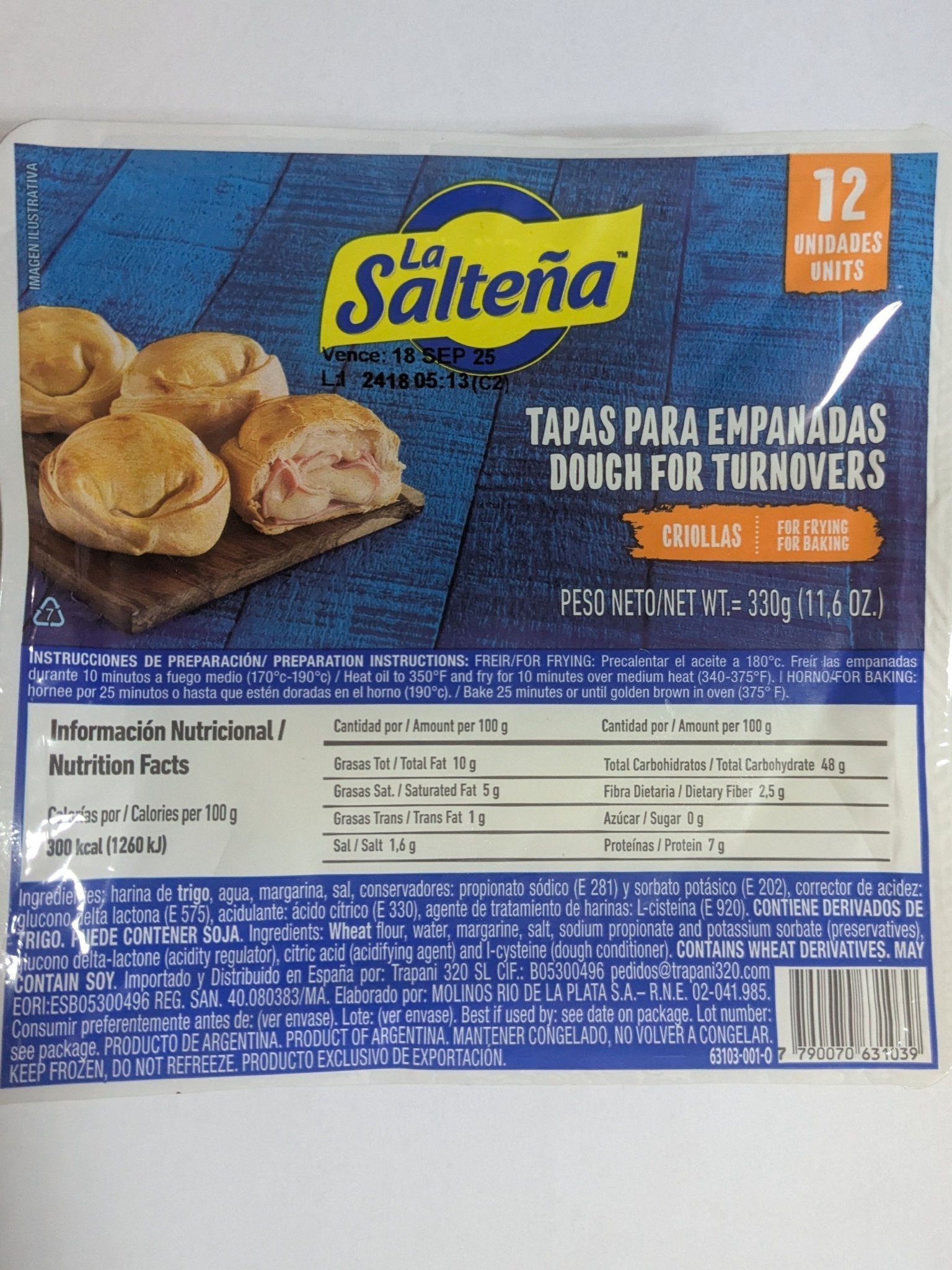 4 doc Tapas de Empanadas La Salteña Criollas OFERTA - Der Kleine Markt