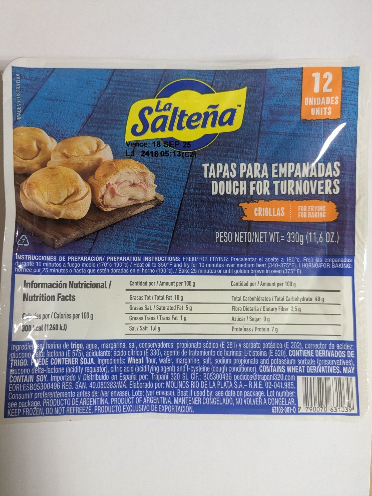 4 doc Tapas de Empanadas La Salteña Criollas OFERTA - Der Kleine Markt