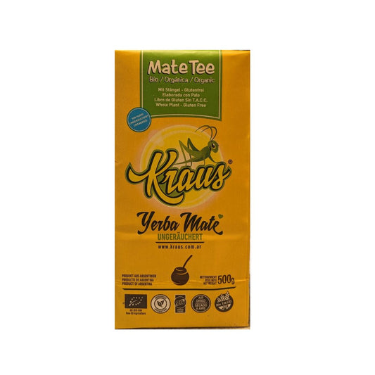 Yerba Mate Kraus Orgánica con Palo - 500g - Der Kleine Markt