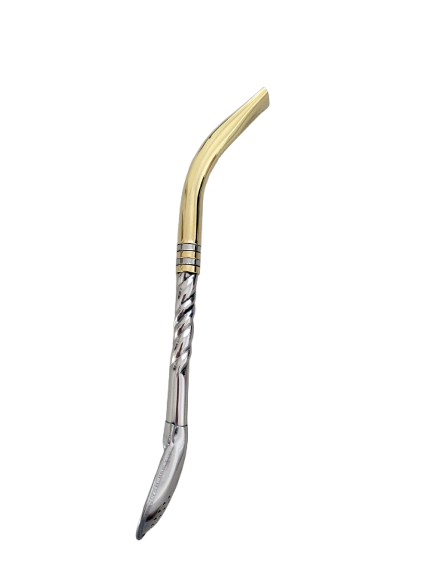 Bombilla Pico de Loro con aplique de bronce Cincelada – 18.5 cm - Der Kleine Markt