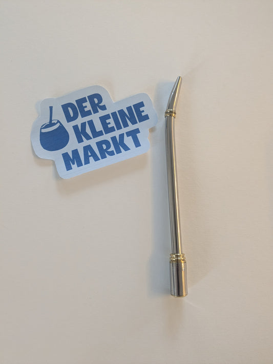 Bombilla Hexagonal acero inoxidable 14cm - Der Kleine Markt