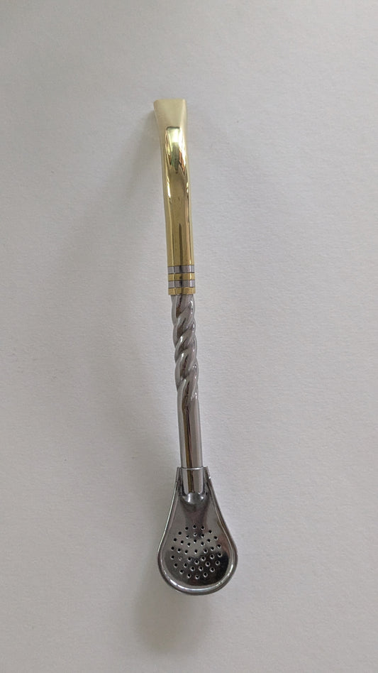 Bombilla Pico de Loro con aplique de bronce Cincelada – 18.5 cm - Der Kleine Markt