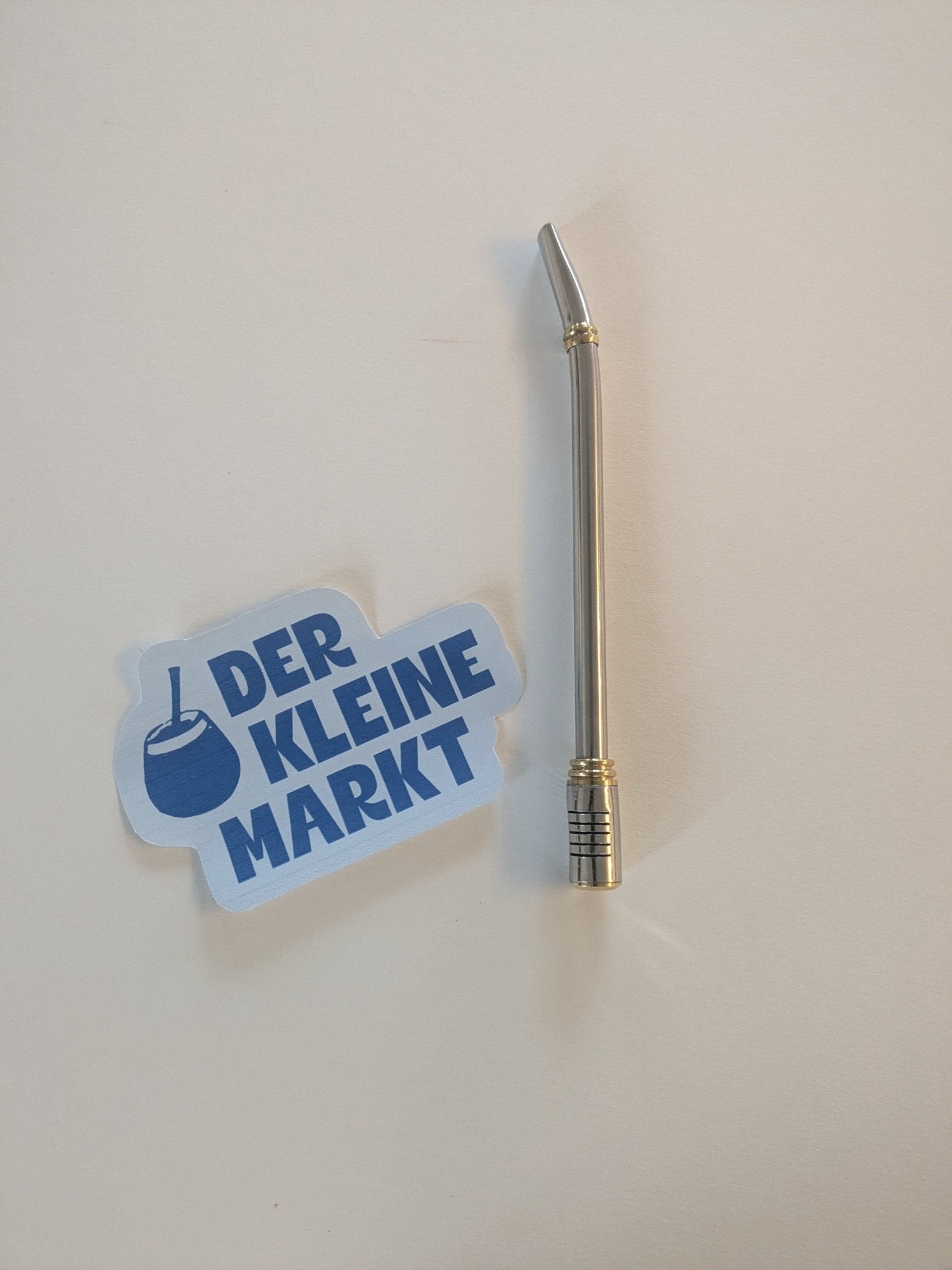 Bombilla Hexagonal acero inoxidable 14cm - Der Kleine Markt